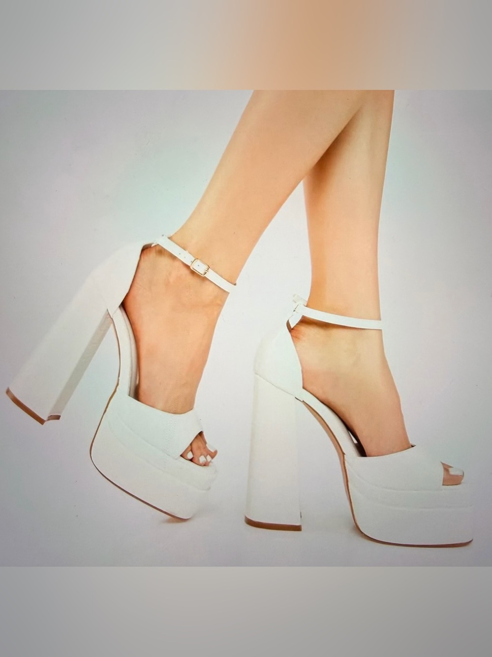 Dream Pairs  Square Toe Platform Chucky Heels Sandals Size 9.5